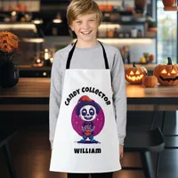 Cute Candy Collector Skeleton kids Halloween Apron