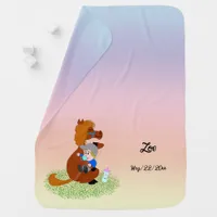 Fun and cute pony with baby - cute boys and girls  baby blanket