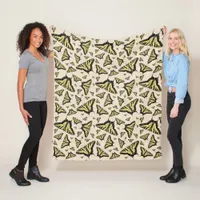 Southwest Yellow Swallowtail Butterflies All Over  Fleece Blanket