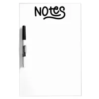 Minimalist Bold Handwriting Notes Typography Dry Erase Board