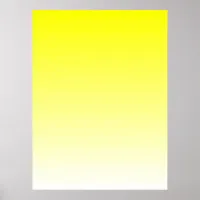 Yellow to White Gradient Poster