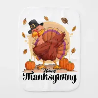 Happy Thanksgiving  Baby Burp Cloth