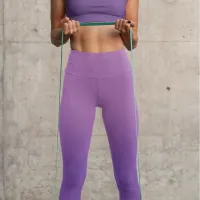 Modern Purple Lavender Ombre Capri Leggings