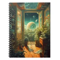 Out of this World - Room with a planetary View Notebook
