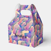 Watercolor Pattern Personalized Favor Box