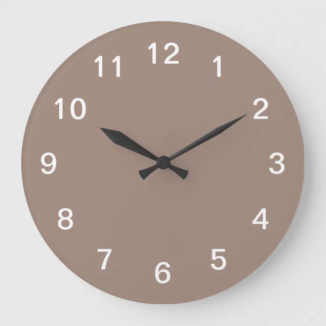 Taupe Minimalist Acrylic Wall Clock