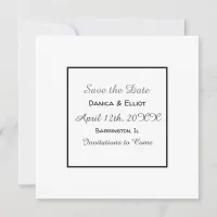 Minimalist Elegant Simple Heart Photo Wedding Save The Date