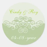 Green wedding stickers