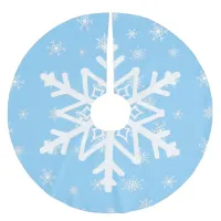 Blue and White Snowflakes Christmas Tree Skirt