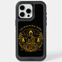 Symbolic Buddha Surrounded by Nature Elements iPhone 15 Pro Max Case