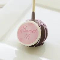 Pink Sweet 16 Birthday Cake Pops