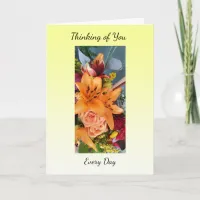 Thinking of You, Beautiful Flowers Card