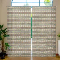 Southwest Geometric Butterfly Pattern 50x108 Inch  Sheer Curtains