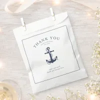 Blue Wave Anchor Wedding Thank You V3 Bl/Wt ID836  Favor Bag