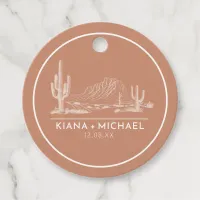 Desert Vibes Wedding Landscape Terra Cotta ID1019 Favor Tags