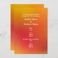 Autumn Sunset Orange Blend Wedding Invitation
