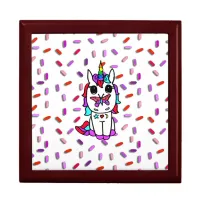 Unicorn with Butterfly on Nose Candy Sprinkles Gift Box