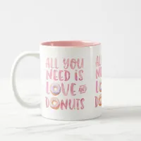 Donuts and Love Two-Tone Coffee Mug