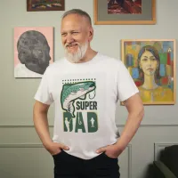 Green Illustrated Super Dad T-Shirt