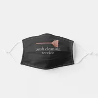 Rose Gold Foil Broom Personalized Cleaning Service Adult Cloth Face Mask