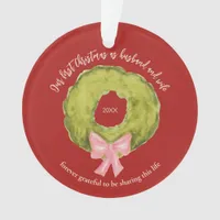 Married Couple First Christmas Keepsake Red Green Ornament