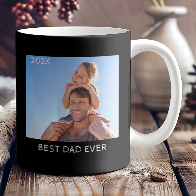 Best Dad Ever Full Photo Personalized Father's day Coffee Mug