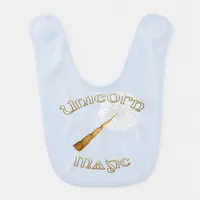 Unicorn Magic: The Golden Charm Baby Bib