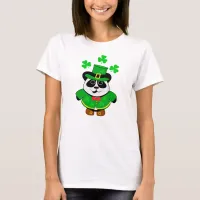 St Patricks Day Cute Panda Bear T-Shirt