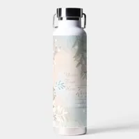 Personalized Flowers Abstract Floral Water Bottle