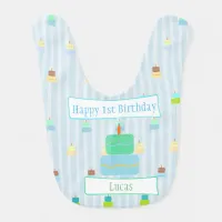 Happy First Birthday Personalized Bib