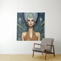 Fantasy Alien Woman Tapestry