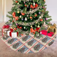 Vintage Christmas Tree on a Tree Skirt