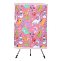 Cute Dinosaur Pattern on Pink | Tripod Lamp