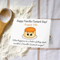 Vanilla Custard Day Recipe Funny  Thank You Card