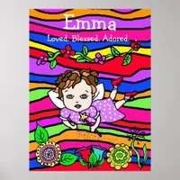 Personalized Loved, Blessed and Adored Fairy Poster