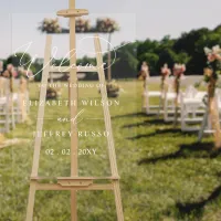 Modern Elegant Script Wedding Welcome Sign