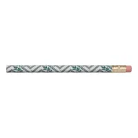 Zigzag Bird & Flower Pattern Pencil