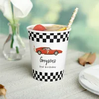 Cool Race Car Boy 2nd Birthday Party Paper Cups