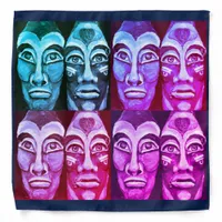 Mayan warriors - surrealism painted design bandana