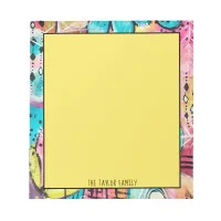 Abstract Modern Colorful Cute Whimsical Artistic Notepad