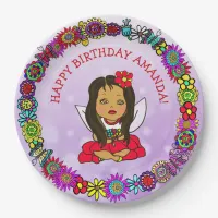 Personalized Happy Birthday Unicorn and Fairy Paper Plates