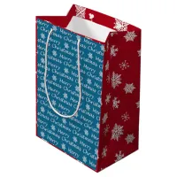 Elegant Modern Christmas Fa La La La Medium Gift Bag