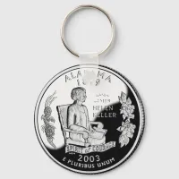 Faux Alabama State Quarter Spirit of Courage Keychain