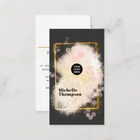 Black and Gold Bokeh Square Business Card