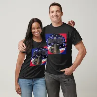 American Bald Eagle, Bell and Flag T-Shirt