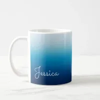 Seaside Sky and Ocean Blue Ombre Coffee Mug