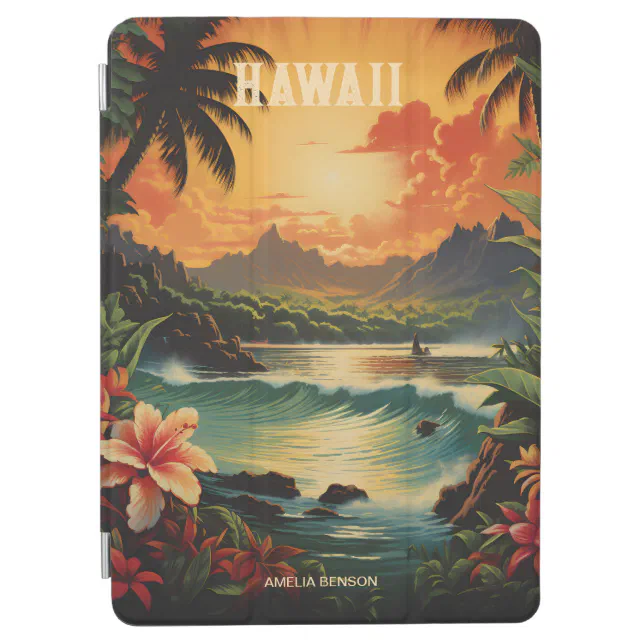 Vintage Hawaii Tropical Beach Travel iPad Air Cover