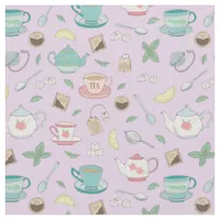 Vintage Afternoon Tea Party Tea Drinker Fabric