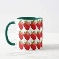 Green and Red Strawberry Coffee Mug