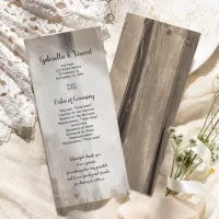 Rustic Country Barn Wood Wedding Program